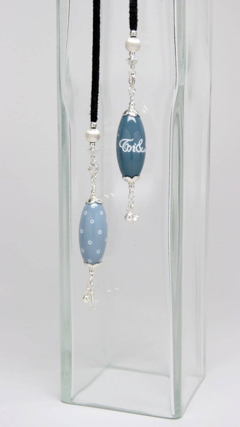 Duo Blaue Perlenkette Austauschbar Duo Blaue Perlenkette Austauschbar von PetitsPoisSontVerres