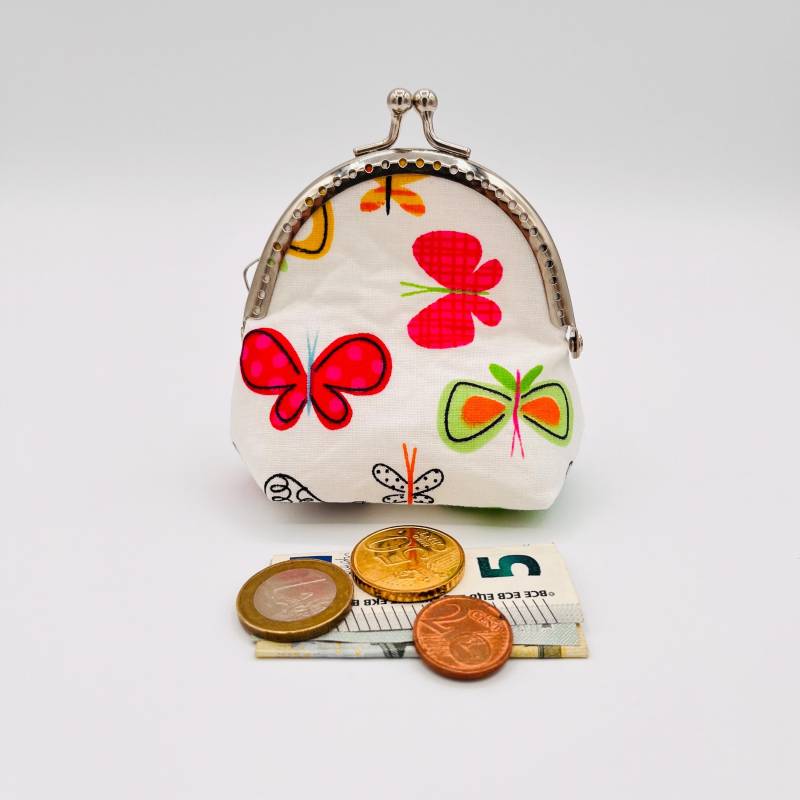 Kleine Weiße Geldbörse Für Kinder Schmetterlinge Clipbörse von Petona