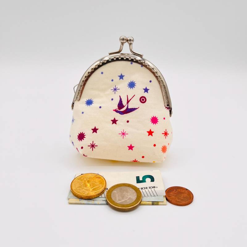 Kleines Portemonnaie Für Kinder Schwalben Lila Geldbeutel von Petona