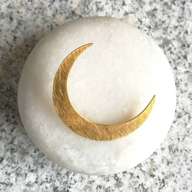 Mondsichel Ohrscheibe Einzelohrring von PetraBitschINYU