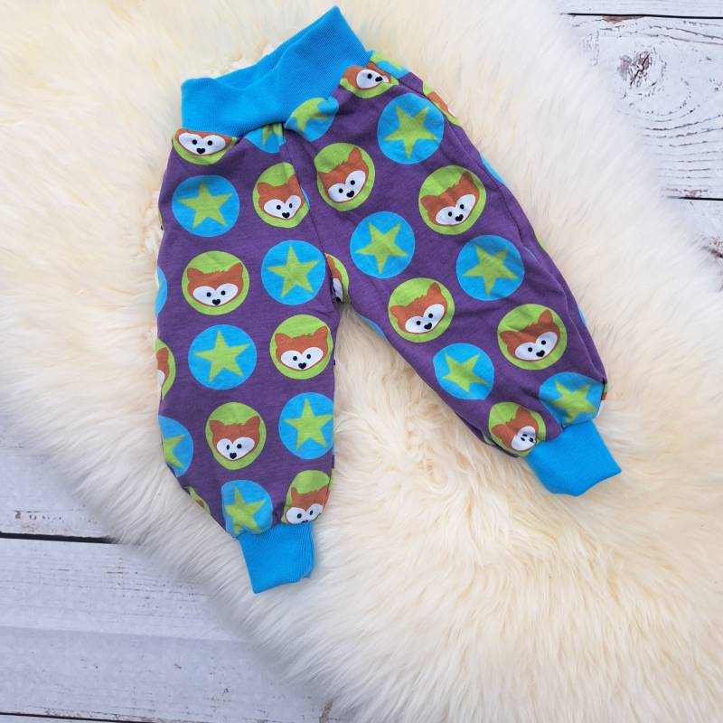 Pumphose Baby/Babyhose Hose Kind Mädchen Junge Jersey Füchse Gr.62 von PetrasNaehzimmer