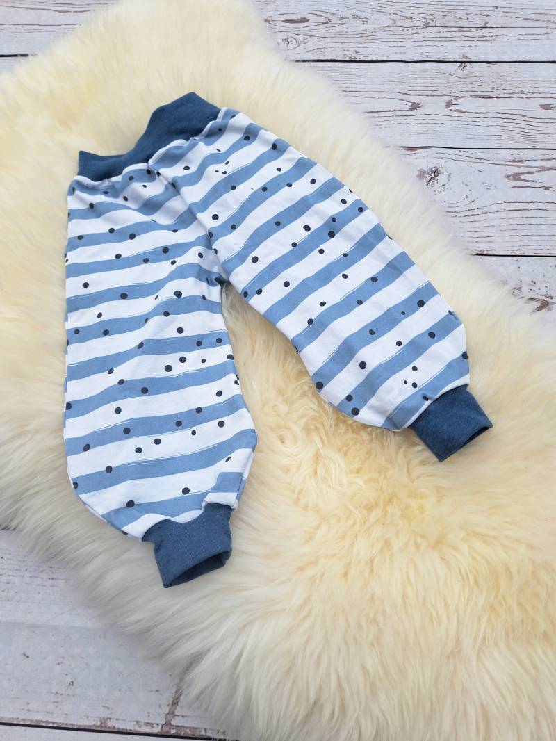 Pumphose Baby/Babyhose Mädchen Hose Kind Junge Streifen Gr.74 von PetrasNaehzimmer