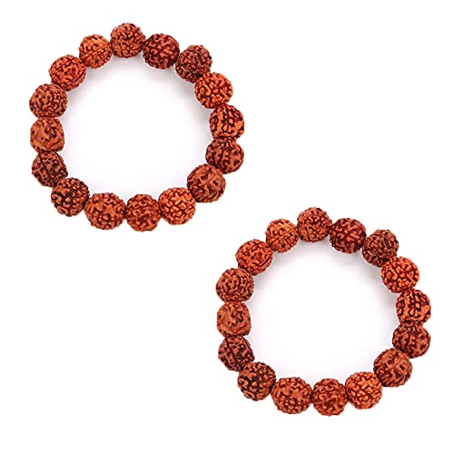 Petrichor 5 Mukhi Rudraksha Bead Bracelets (Pack of 2) Daily Fashion Wear von Petrichor