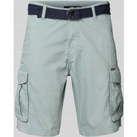 Petrol Bermudas mit Cargotaschen und Gürtel in Helltuerkis, Größe S Petrol Bermudas mit Cargotaschen und Gürtel in Helltuerkis, Größe S von Petrol