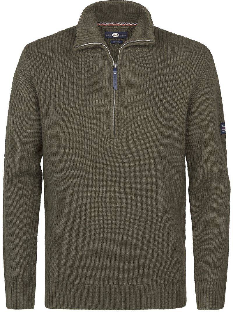 Petrol Half Zip Pullover Army Green - Größe L von Petrol