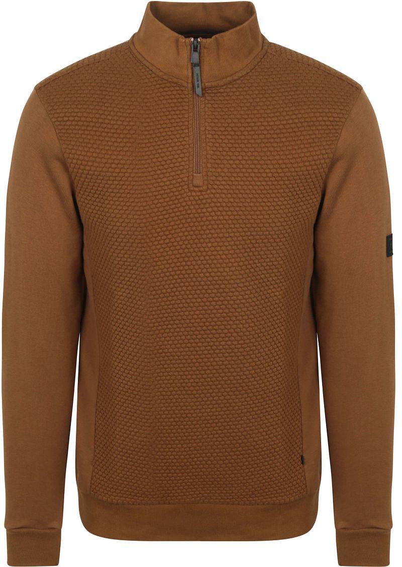 Petrol Half Zip Pullover Structure Brique - Größe M von Petrol