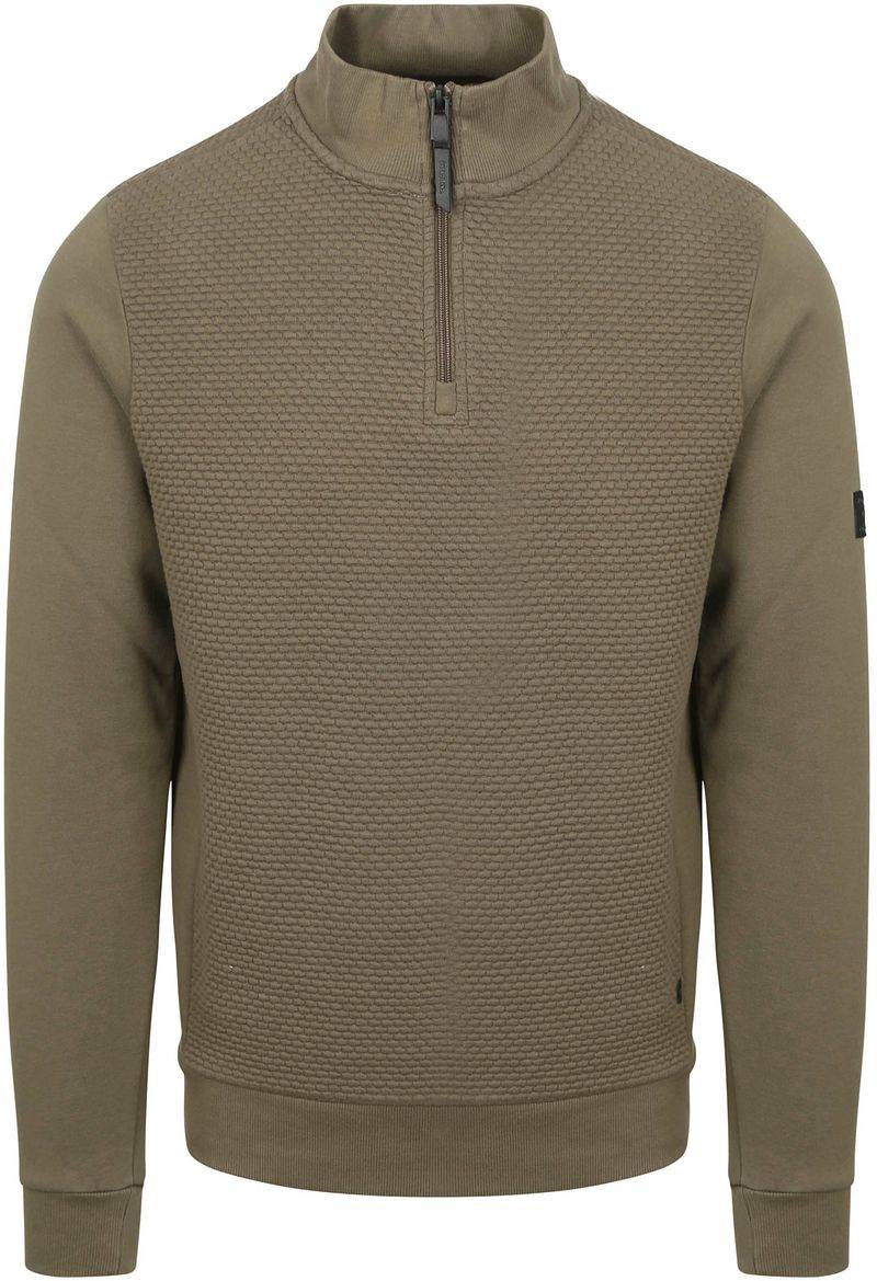 Petrol Half Zip Pullover Structure Olive - Größe 3XL von Petrol