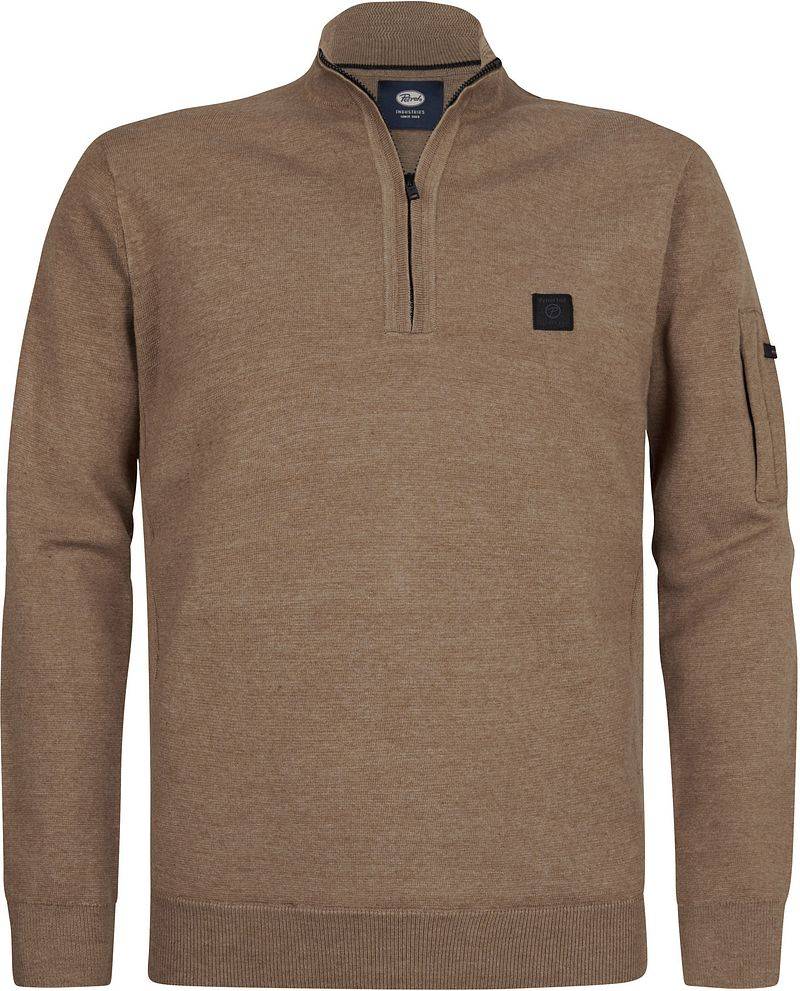 Petrol Half-Zip Sweater Oak Braun - Größe M von Petrol