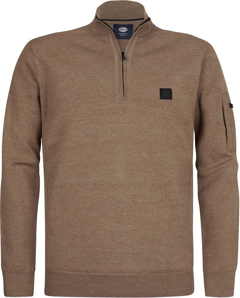 Petrol Half-Zip Sweater Oak Braun - Größe XL von Petrol