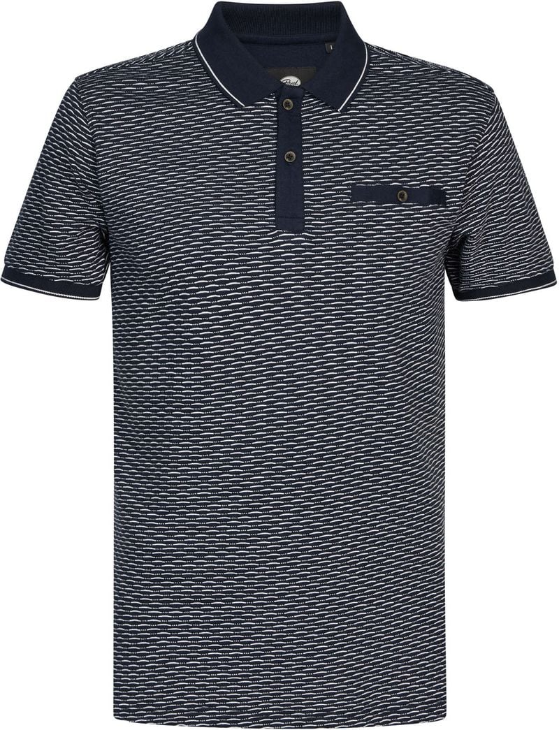 Petrol Polo Shirt Druck Navy - Größe XXL von Petrol