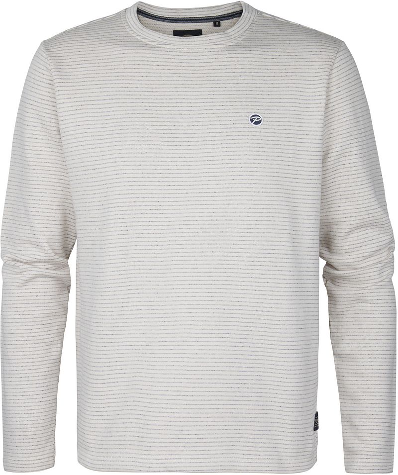 Petrol Pullover Bluewave Streifen Ecru  - Größe XXL von Petrol
