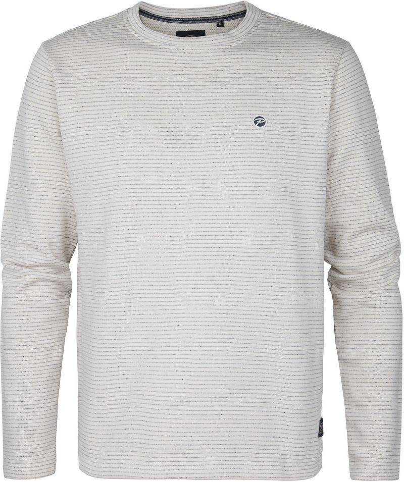Petrol Pullover Bluewave Streifen Ecru  - Größe XXL von Petrol
