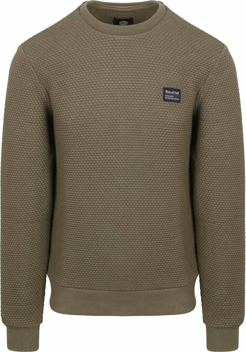 Petrol Pullover Structure Olive - Größe XXL von Petrol