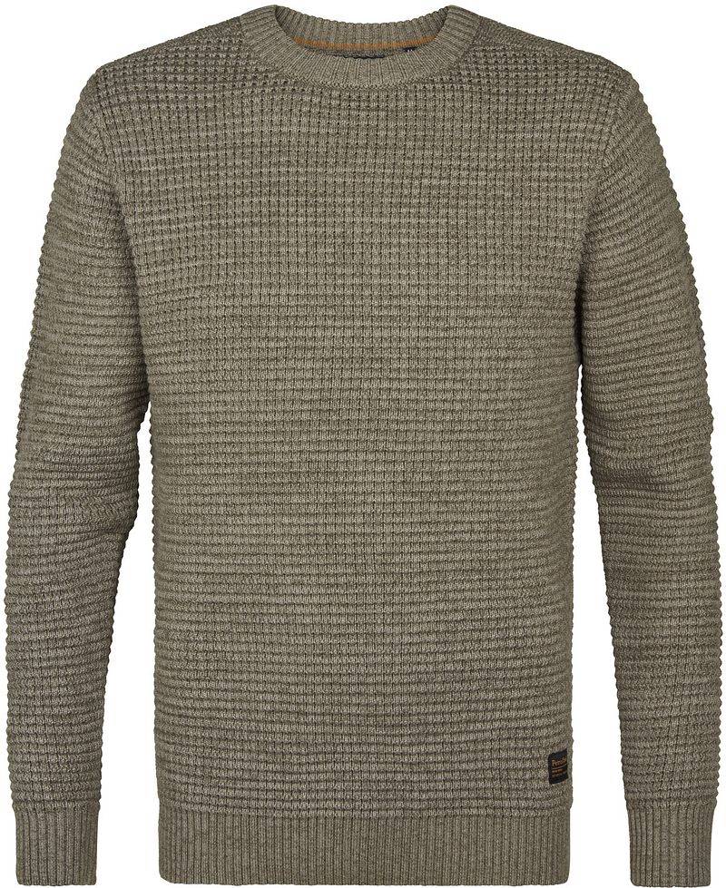 Petrol Pullover Toledo Structure Olive - Größe XL von Petrol