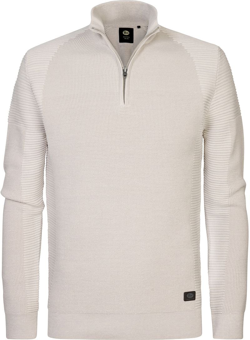 Petrol Half Zip Pullover Ecru - Größe XXL von Petrol