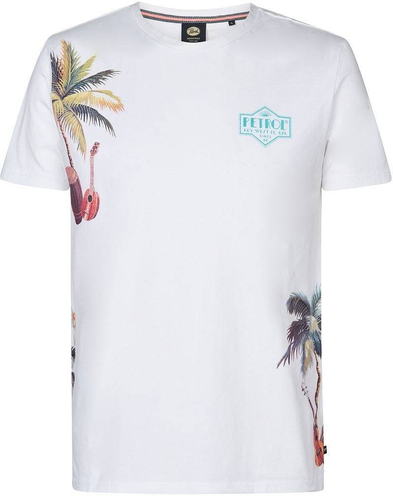 Petrol T-Shirt Islandcrest Print Weiß - Größe M von Petrol