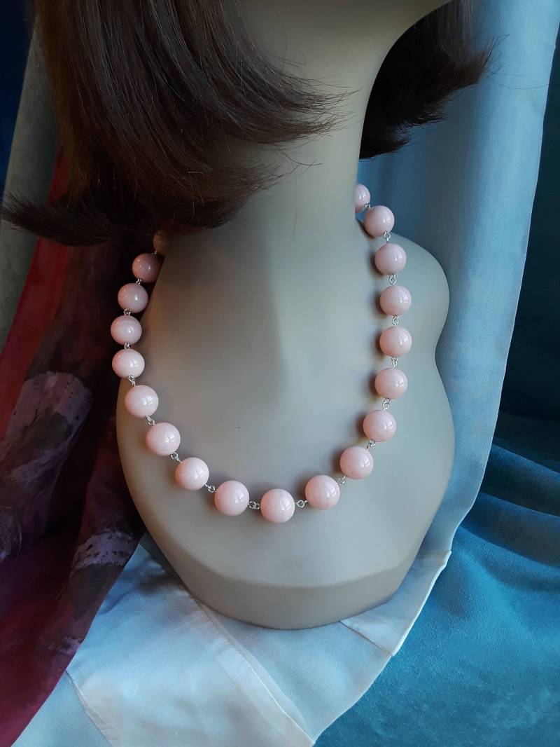 Jade Polierter Stein Ein Strang Halskette von PetronellaGDesigns