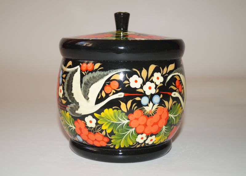 Handbemalte Schmuckschatulle Aus Holz - Petrikov Ethno-Dekor von Petrykovka