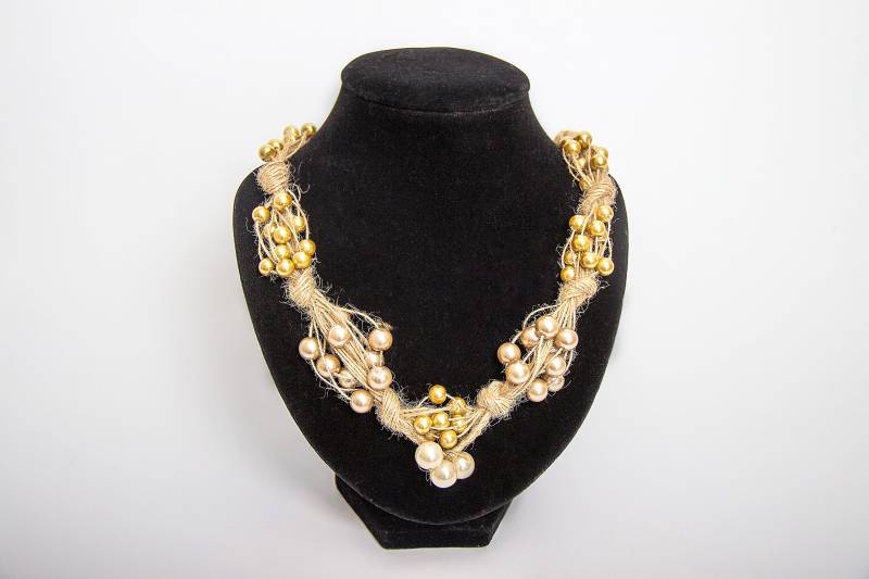 Kunststoff-Halskette Chunky Lätzchen-Halskette Perlen-Halskette Statement-Halskette Damen Perlen Perlenkette Kunststoff-Perlen Halsketten Für Den von Petrykovka