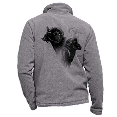 Benutzerdefinierte graue Mufflon-Fleecejacke - Größe 2XL Jagdoutfit Benutzerdefinierte graue Mufflon-Fleecejacke - Größe 2XL Jagdoutfit von Pets-easy