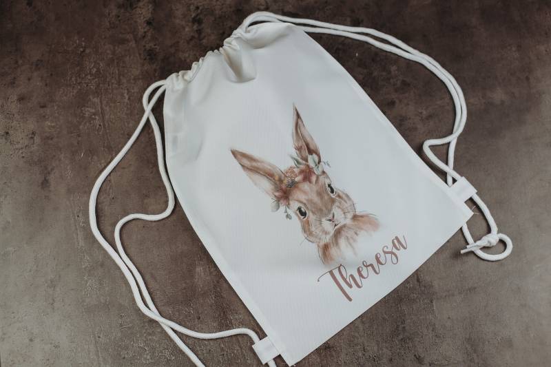 Turnbeutel Rabbit | Versch. Varianten Personalisiert von PetschWorkDesigns