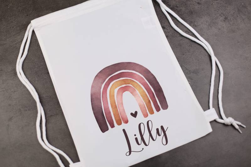 Turnbeutel Regenbogen | Versch. Varianten Personalisiert von PetschWorkDesigns
