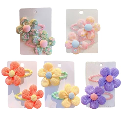 Petunny Bunte Blumenclips für Kinder, Kleinkinder und kleine Mädchen (zufällige Farbe), 10 Stück von Petunny