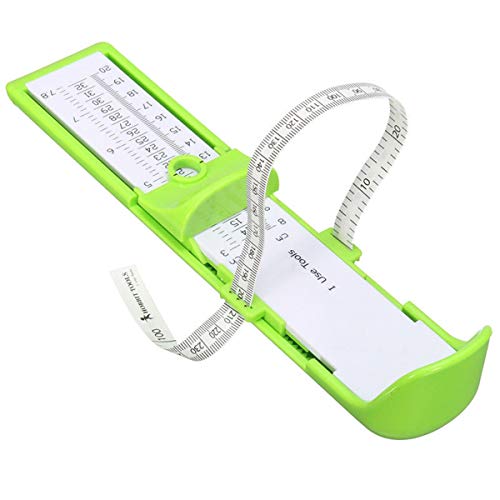 Kinder Infant Fußmesser Kleinkind Baby Fuß Messen Messinstrument Kinder Fuß Messwerkzeug Schuhe Größe Messlineal Werkzeug 0-20 CM Professionelle Fuß - Breite Messgerät Für Kinder (Color : Green) von Petyoung