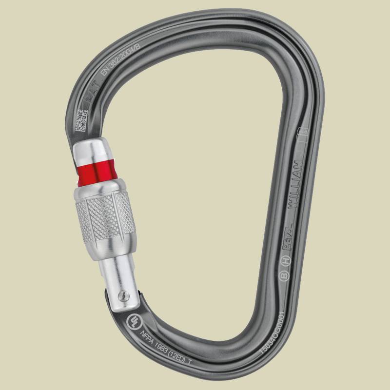 William Screw-Lock Verschluss-Karabiner von Petzl