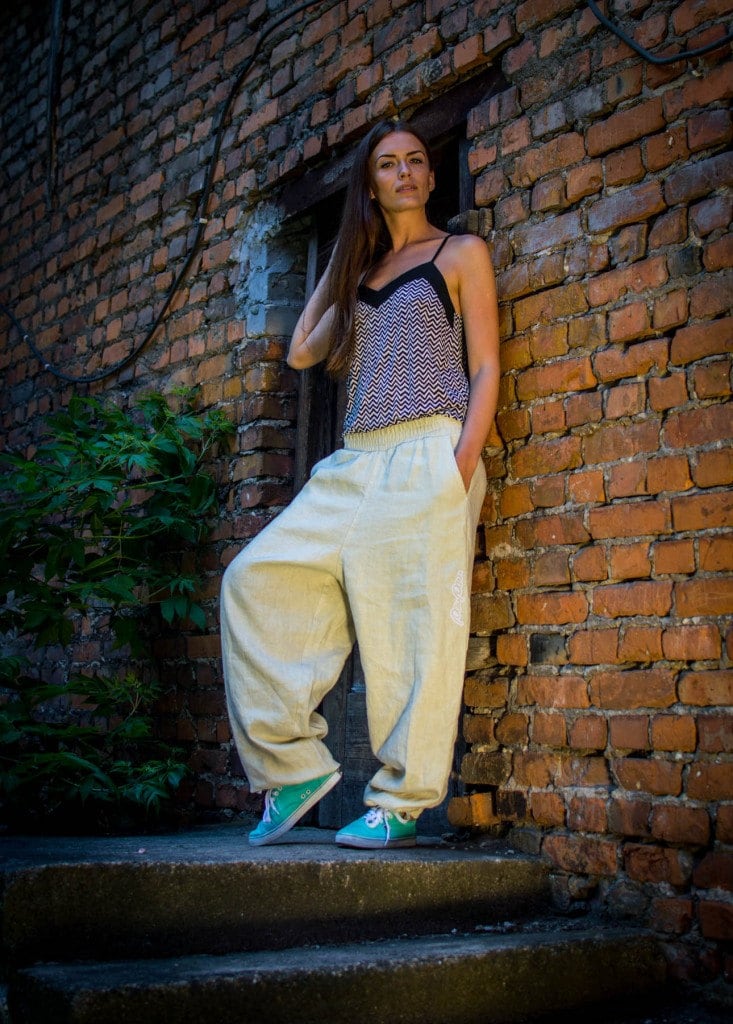 Baggy Sand Leinenhose Unisex Haremshose von PeuShop