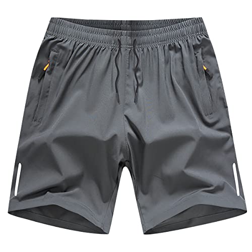 Badehose Herren Kurz Badeshorts Herren Boardshorts Herren Lang Badehosen Männer Schwimmhose Badehosen Badeshort Swimming Shorts Men Schwimmshorts Strandshorts Sport Freizeitshorts Herren Grau 5XL von Peuignao