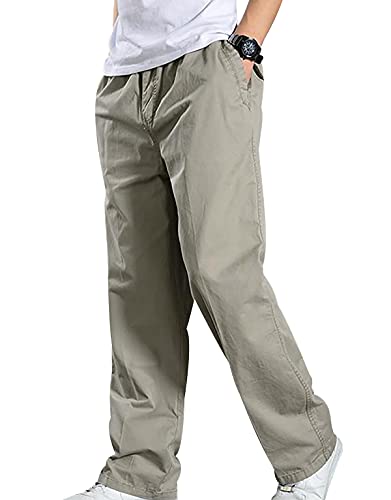 Cargohose Herren Freizeithose Herren Lang Cargo Hose Mens Cargo Pants Herr Cargo-Hosen Combat Cargo Jogger Cargo+Pants Hose Cargo Männer Hosen Cargo Jogging Pant Baggy Weite Herren-Cargohosen Grau M von Peuignao