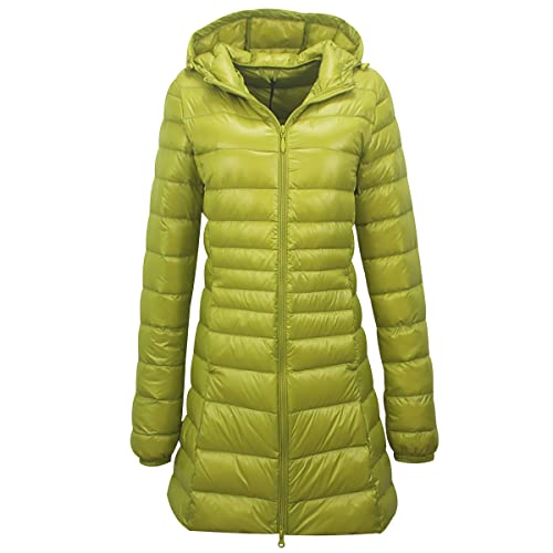 Daunenmantel Damen Lang Leichte Daunenjacke Damen Leicht Puffer Jacke Steppjacke Damen Übergangsjacke Puffer Mantel Leichter Steppmantel Winter Down Jacket Daunen Women Pufferjacke Kaputze Grün 5XL Daunenmantel Damen Lang Leichte Daunenjacke Damen Leicht Puffer Jacke Steppjacke Damen Übergangsjacke Puffer Mantel Leichter Steppmantel Winter Down Jacket Daunen Women Pufferjacke Kaputze Grün 5XL von Peuignao