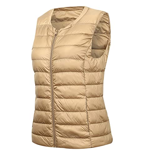 Daunenweste Damen Leicht Leichte Steppweste Damen Puffer Weste Daunen Damen Daun Weste Ärmellose Daunenjacke Jacke Damenwesten Ärmellos Westen Frauen Stepp Damen Weste Oversize Große Größen S von Peuignao