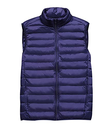 Daunenweste Herren Puffer Weste Herren Leichte Steppweste Herren Leicht Ärmellose Jacke Ärmellos Daun Westen Männer Winterweste Wattierte Downen Weste Herren Daunen Winter Herrenwesten Casual Marine L von Peuignao