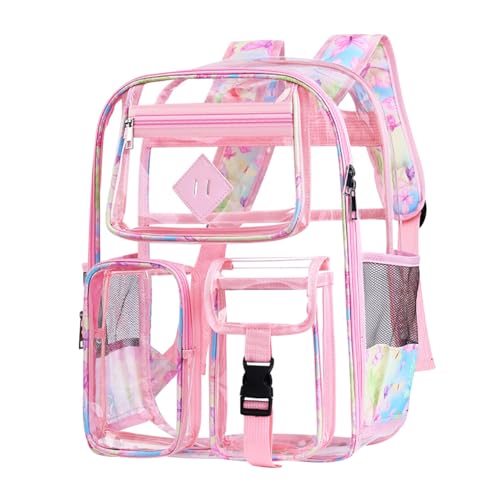 Durchsichtiger Rucksack Schule Schulrucksack Mädchen Schultasche School Bag Teenager Uni Rucksack Jugendliche Schul Rucksäcke Schule Teenager Mädchen Schultaschen Backpack School Schulrucksäcke Mädch von Peuignao
