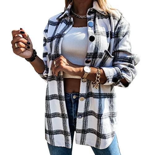 Hemd Kariert Damen Karierte Hemdjacke Kariertes Hemd Damen Shacket Hemd Jacke Flanell Damen Oversized Karo Hemdjacke Damen Flannel Plaid Hemd Karriert Frauen Frühling Casual Hemd Locker Damen Weiß S Hemd Kariert Damen Karierte Hemdjacke Kariertes Hemd Damen Shacket Hemd Jacke Flanell Damen Oversized Karo Hemdjacke Damen Flannel Plaid Hemd Karriert Frauen Frühling Casual Hemd Locker Damen Weiß S von Peuignao