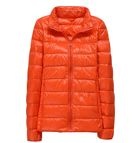 Leichte Daunenjacke Damen Leicht Packbar Puffer Jacke Steppjacke Damen Übergangsjacke Federleichte Dünne Daunenmantel Damen Leichter Puffer Mantel Down Jacket Daunen Women Warme Pufferjacke Orange XL Leichte Daunenjacke Damen Leicht Packbar Puffer Jacke Steppjacke Damen Übergangsjacke Federleichte Dünne Daunenmantel Damen Leichter Puffer Mantel Down Jacket Daunen Women Warme Pufferjacke Orange XL von Peuignao