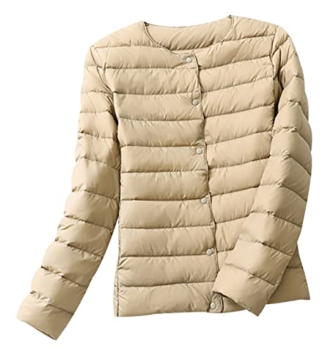Leichte Daunenjacke Damen Leicht Puffer Jacke Lightweight Steppjacke Damen Übergangsjacke Leichter Steppmantel Winter Federleichte Dünne Daunenmantel Damen Down Jacket Daunen Women Warme Khaki M Leichte Daunenjacke Damen Leicht Puffer Jacke Lightweight Steppjacke Damen Übergangsjacke Leichter Steppmantel Winter Federleichte Dünne Daunenmantel Damen Down Jacket Daunen Women Warme Khaki M von Peuignao