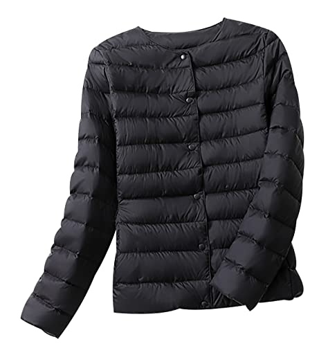 Peuignao Leichte Daunenjacke Damen - Schwarz, M - Winter - Wasserabweisend - Steppjacke - Daunen Women von Peuignao
