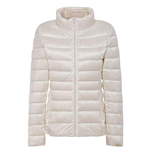 Leichte Daunenjacke Damen Leichter Daunenmantel Damen Ultraleichte Daunenjacken Damen Packbar Leicht Daunen Steppjacke mit Kapuze Lightweight Federleichte Daunen Mantel Für Frauen Daun Jacken Weiß S von Peuignao