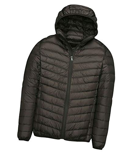 Leichte Daunenjacke Mit Kapuze Herren Daunenmantel Steppjacke Daunen Winterjacke Herren Leicht Männer Down Jacket Lightweight Daunenjacken Winterjacken Steppjacken Winter Sportliche Armee-Grün 3XL von Peuignao