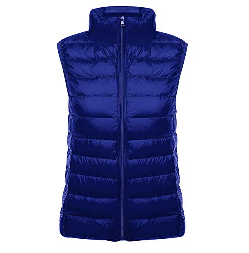 Leichte Daunenweste Damen Leicht Dünne Daunen Steppweste Damen Ärmellose Daunenjacke Damen Wattierte Weste Daunen Damen Ärmellose Steppjacke Damen Ultraleichte Daunenweste Frauen Große Größen Marine S von Peuignao