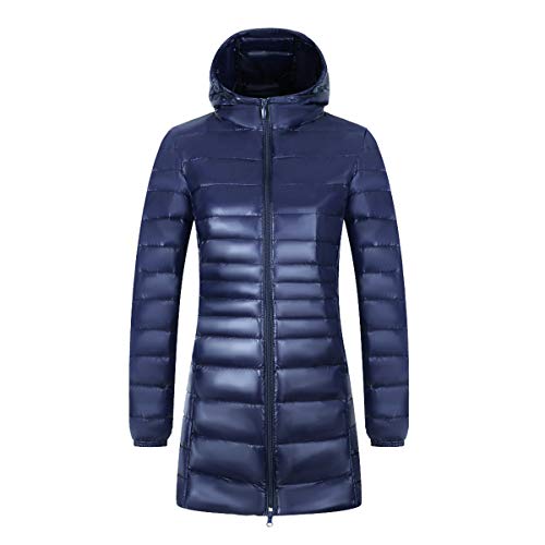 Leichte Steppjacke Damen Lang Lange Daunenjacke Damen Leicht Puffer Jacke Mantel Langer Daunenmantel Leichter Steppmantel Damen Down Jacket Women Gesteppte Jacke Daunen Ultraleicht Faltbar Damen von Peuignao