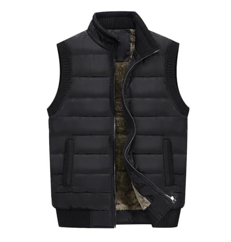 Puffer Weste Herren Winterweste Herren Fleeceweste Steppweste Herren Ärmellose Jacke Westen Fleece Weste Herren Winter Wattierte Weste Herren Herrenwesten Übergrößen Bodywarmer Weste Herren 3XL von Peuignao