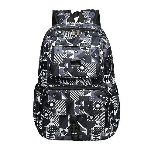 Rucksack Schule Mädchen Schulrucksack Mädchen Teenager Schultasche Damen Primary School Bag Backpack Uni Rucksack Groß Freizeitrucksack Teen Jugendliche Mädchen Schulrucksack Oberstufe Mädc Schwarz von Peuignao