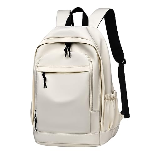 Rucksack Teenager Mädchen Schulrucksack Mädchen Jungen Teenager Rucksack Schule Schultasche Damen School Bag Backpack Uni Rucksack Groß Freizeitrucksack Teen Mädchen Schulrucksack Oberstufe Mädc Beige von Peuignao