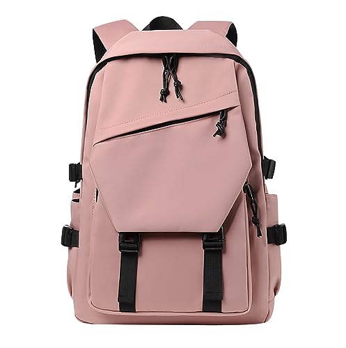 Rucksack Teenager Mädchen Schulrucksack Mädchen Jungen Teenager Rucksack Schule Schultasche Damen School Bag Backpack Uni Rucksack Groß Jugendliche Mädchen Schulrucksack Oberstufe Mädc Schoolbag Rosa von Peuignao