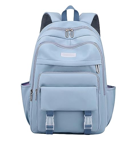 Rucksack Teenager Mädchen Schulrucksack Mädchen Teenager Rucksack Schule Schultasche Damen Primary School Bag Backpack Uni Rucksack Groß Jugendliche Mädchen Schulrucksack Oberstufe Mädc Schoolbag Blau von Peuignao