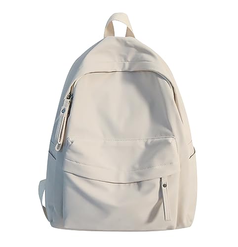 Rucksack Teenager Mädchen Schulrucksack Mädchen Teenager Rucksack Schule Schultasche Damen School Bag Backpack Uni Rucksack Freizeitrucksack Jugendliche Mädchen Schulrucksack Oberstufe Schoolbag Weiß von Peuignao